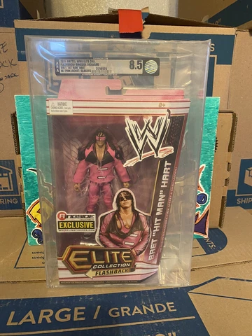 WWE ELITE Bret The Hitman Hart Autographed Ringside Collectibles AFA 8.5 GRADED Cover