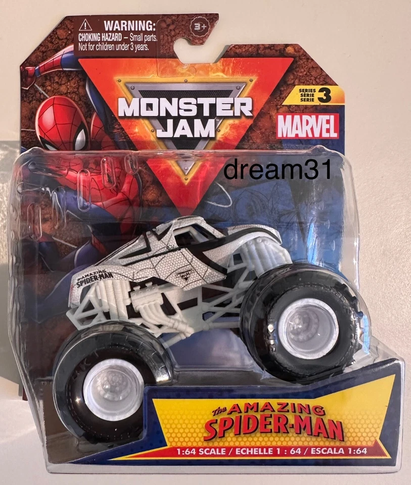 NIB Monster Jam 1:64 Scale Truck - The Amazing Spider-Man Diecast Vehicle Toy - Image 1 of 1