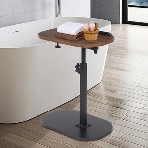 Modern Side Table C-shaped 45-80cm Height Adjustable Freestanding Sofa Table - Picture 1 of 19