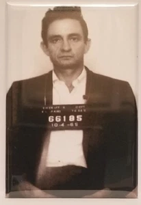 Casillero refrigerador Johnny Cash Mugshot imán de 2"" x 3 - Imagen 1 de 3