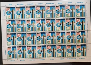 ITALIA 1991 SAMPDORIA CAMPIONE D'ITALIA 3.000 LIRE FOGLIO INTERO MNH** PERFETTO - Foto 1 di 2