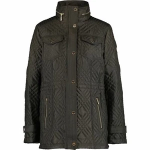 MICHAEL KORS Women's Quilted Hide Away Hood Jacket Coat, Dark Moss Green_Size S - Picture 1 of 4