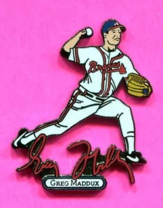 MAJOR LEAGUE BASEBALL ATLANTA BRAVES GREG MADDUX SIGNATUR SERIE PIN - Bild 1 von 1