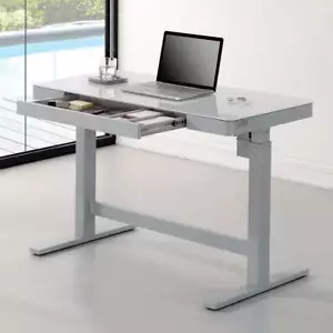 Tresanti Power Adjustable Height Tech Desk, White - Picture 1 of 5