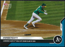 Parallel 11/49 Blue 2020 MLB Topps Now Card #56 PISCOTTY Athletics Oakland A's
