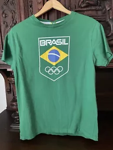 Brasil Brazil Olympics U23 National Team Soccer T-Shirt Green Small 100% Cotton - Picture 1 of 4