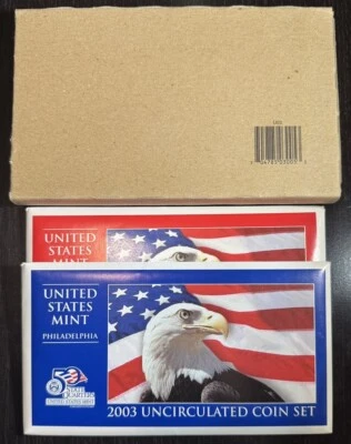 2003 US Uncirculated Mint Set in OGP Sealed P&D Mints 20 Coin Set. Nice Set!! - Image 1 of 4