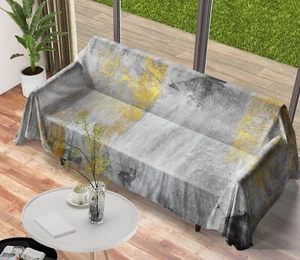 3D Grau Textur H574 Sofabezug Hochelastisch Lounge Schonbezug Schonbezug Couch - Picture 1 of 5