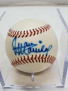 JUAN MARICHAL vintage Signed Baseball Autograph w Display cube - Picture 1 of 7