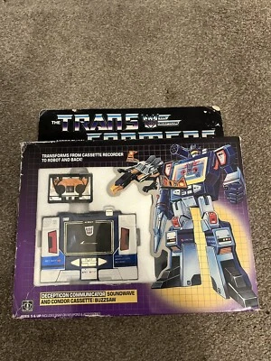 Transformador G1 Soundwave & Buzzsaw 1984 vintage con caja e inserto  Foto 1 de 4