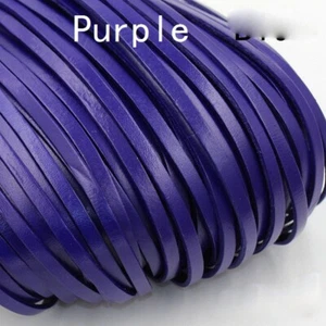 5 Meters Real Leather Rope Cowhide Cord String Strap DIY Craft Retro Wide 5mm - Picture 1 of 21