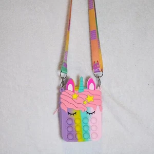Girls Unicorn Pop Fidget Purse Pink Bag, Toy for Girls - Picture 1 of 6