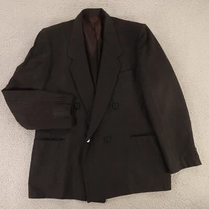 VTG Twill Jacket M Gray Red Flecked Wool Blazer Double Breasted 42R - Picture 1 of 13