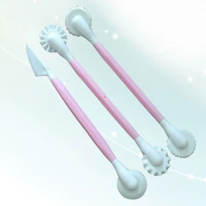 3PCS Fondant Cake Carving Tools Set Sugar Craft Plastic Fondant Cutter Cake - Picture 1 of 12