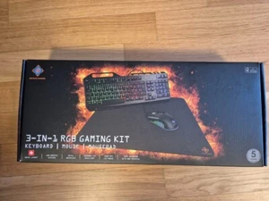Neues DELTACO 3in1Gamer PC RGB Set Tastatur Maus Mauspad - Bild 1 von 3