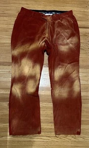 Pantalón de pierna recta de pana blanqueada MNML para hombre. Talla 36 Naranja Rojizo Quemado $78 - Imagen 1 de 9