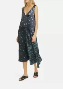 VINCE. Asymmetrisches Etuikleid mit Blumenmuster in schwarz geblümt Gr. S NEU 400 $ - Bild 1 von 5