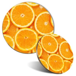 Mouse Mat & Coaster Set - Healthy Food Sliced Orange #3343 - Photo 1/8