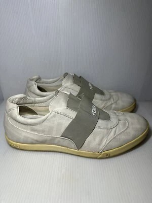 Fendi Hombres Tenis Blanco/Gris Fendi Logotipos 7UK/8US Zapatos FF Foto 1 de 4