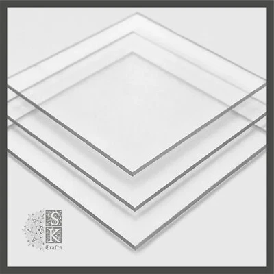 PLEXIGLAS ACRYLIC PERSPEX TRANSPARENT CLEAR PLASTIC SHEET PANEL FAST UK DISPATCH
