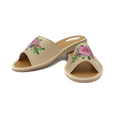 CLOGERS Hausschuhe für Damen Herren, Blumen Leder 100% Filzpantoffeln Latschen 35-42