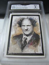 LARRY FINE 2015 CHRONICLES OF THE THREE 3 STOOGES HALLOWEEN ART GRADED 9 A