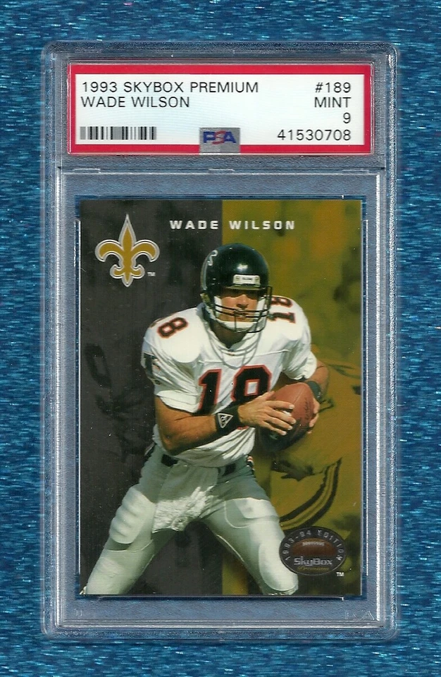 1993 SKYBOX PREMIUM #189 WADE WILSON PSA 9 MINT POP 1 SAINTS, FALCONS, VIKINGS - Image 1 of 1