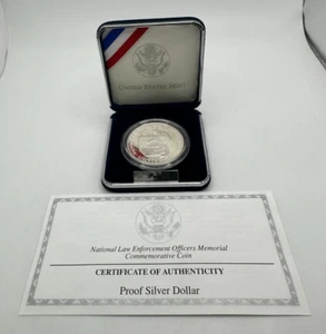 1997 National Law Enforcement Officer Memorial Commemorative Proof Silver Dollar - Picture 1 of 4
