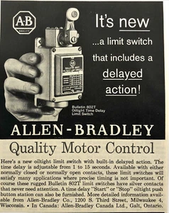 Allen-Bradley Quality Motor Control Vintage Print Ad 1961 - Picture 1 of 1