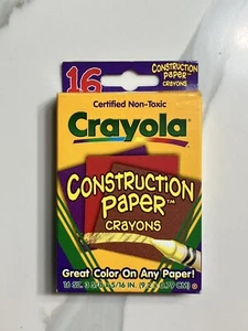 Crayola Construction Paper Crayons 16 Colors New Unused - Picture 1 of 7