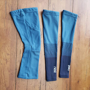 Abloc Small Cycling Arm Warmers + Leg Warmer Thermal Fleece Sleeves S Nest Blue