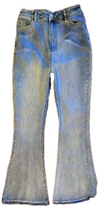 Pantalones de mezclilla Chipre Flare Bell Bottom azules talla S- 26" cintura -30" entrepierna tiro 13" - Imagen 1 de 6