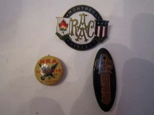 COLECCIÓN DE 3 PINES MUY ANTIGUOS: 1922 MONTREAL, 1930S NRA, 1946 TEXAS FAIR, T AA - Imagen 1 de 4