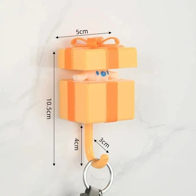 Ganchos adhesivos para gatos de dibujos animados de 1 pieza - Perchas de pared sin taladro para llaves, toallas y bolsas Foto 1 de 4