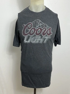 Coors Light Graphic T-Shirt Mens XL Gray Logo Mountains Beer Distressed - Image 1 of 4