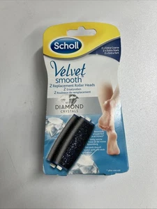 Original Scholl 2x Samt glatte Ersatzrollenköpfe mit Diamantkristall - Bild 1 von 3