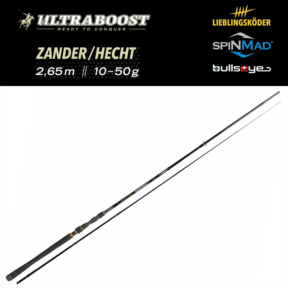 Bullseye Ultraboost 10-50g Lieblingsköder mit Hecht - Schwarz