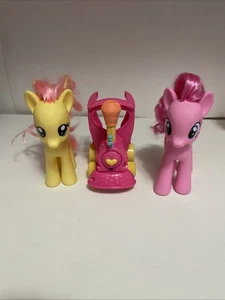 Pinkie Pie My Little Pony 3" und Fluttershy gelbe Figur Schnellzug - Bild 1 von 5