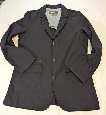 Eddie Bauer Travex Blazer Jacket 46 Mens Black Nylon Stretch Christmas Travel - Image 1 of 4