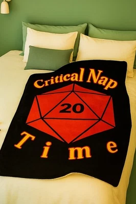 Manta Dungeons and Dragons | Sherpa Fleece Super Suave D&D Throw D20 Critical Foto 1 de 4