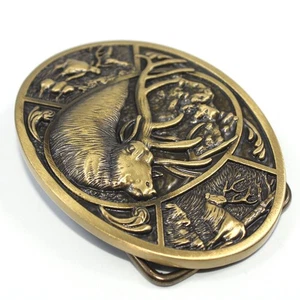 Solid Brass "Deer" Belt Buckles Tongue Pin Belt Buckle Fits For 1.5 INCHES Belt - Picture 1 of 6