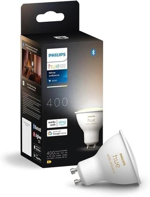 Philips Hue GU10 Smart Spotlight –  White Ambiance 1 Pack - "Latest" 400 lumen - Image 1 of 4