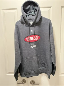 Genesee Beer Brewing Company Hooded Sweatshirt Gildan Heavy Gray Size XL EUC - Picture 1 of 2
