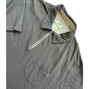 Horny Toad 1/4 Zip Polo Shirt Short Sleeve Pocket Casual Gray Size Large L - Picture 1 of 8