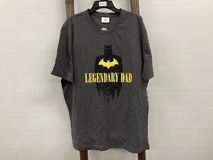 NEW DC Batman "Legendary Dad" Fathers Day Special Grey Mens Sz L RRP$20