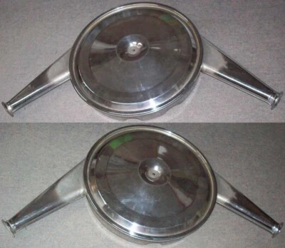 1966 - 1967 Oldsmobile Toronado 425 Chrome Dual Snorkel Air Cleaner Used 66 - 67 Foto 1 de 3