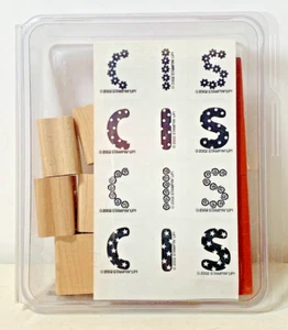 Stampin Up 2002 AlphaBuilders Accessories Letter Patterns Retired Set of 12 pcs - Picture 1 of 4
