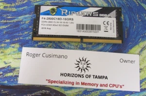 G.SKILL 8GB DDR4 2800MHz SO-DIMM Laptop (F4-2800C18D-16GRS) - Picture 1 of 2