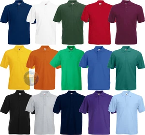 Polo da Uomo/Man FRUIT OF THE LOOM a Manica Corta LAVORO in 18 COLORI Maglia - Imagen 1 de 23