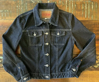 GUESS Denim Jean Trucker Women's/Junior's Jacket Size L (Runs Much Smaller SZ S) - Image 1 of 4